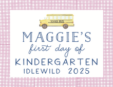 Load image into Gallery viewer, BUS PRINTABLE SCHOOL SIGN SET