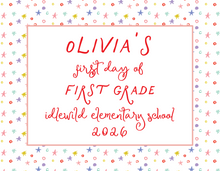 Load image into Gallery viewer, CONFETTI PRINTABLE SCHOOL SIGN
