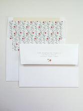 Load image into Gallery viewer, WATERCOLOR TEXT POINSETTIA CARD