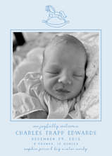 Load image into Gallery viewer, ROCKING HORSE BIRTH ANNOUNCEMENT (color options available)