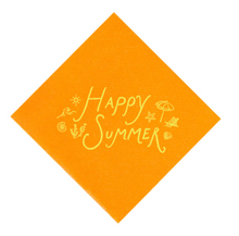 Load image into Gallery viewer, HAPPY SUMMER NAPKINS 2025 (multiple color options)