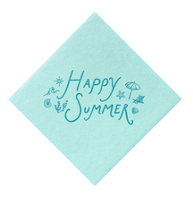 Load image into Gallery viewer, HAPPY SUMMER NAPKINS 2025 (multiple color options)