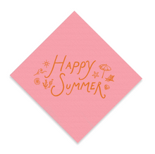 Load image into Gallery viewer, HAPPY SUMMER NAPKINS 2025 (multiple color options)