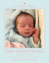 Load image into Gallery viewer, HOLLIS PETITE BIRTH ANNOUNCEMENT (color options available)