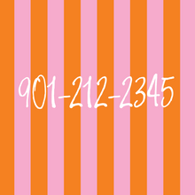 Load image into Gallery viewer, CABANA STRIPE BAG TAG (font color options available)