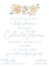 Load image into Gallery viewer, GENDER NEUTRAL FLORAL INVITE