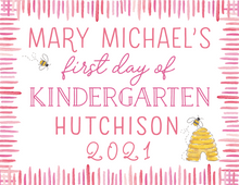 Load image into Gallery viewer, BEE PRINTABLE SCHOOL SIGN SET