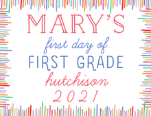 Load image into Gallery viewer, RAINBOW PRINTABLE SCHOOL SIGN SET