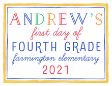 Load image into Gallery viewer, MULTICOLOR PRINTABLE SCHOOL SIGN SET