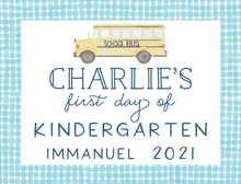 Load image into Gallery viewer, BUS PRINTABLE SCHOOL SIGN SET