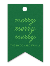 Load image into Gallery viewer, MERRY MERRY MERRY FOIL STAMPED TAG
