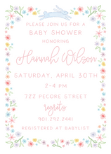 Load image into Gallery viewer, BOTANICAL BUNNY INVITATION