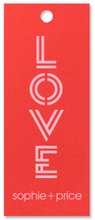 Load image into Gallery viewer, RECTANGLE "LOVE" FOIL STAMPED TAG
