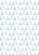 Load image into Gallery viewer, LUCKY DUCK FIRST BIRTHDAY INVITATION (BLUE)