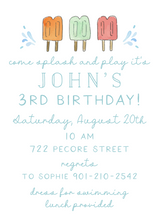 Load image into Gallery viewer, SUMMER SPLASH INVITATION