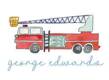 Load image into Gallery viewer, FIRE TRUCK BAG TAG