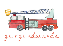 Load image into Gallery viewer, FIRE TRUCK BAG TAG