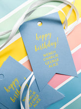 Load image into Gallery viewer, "HAPPY BIRTHDAY" FOIL STAMPED DOUBLE POINT TAG