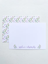 Load image into Gallery viewer, PURPLE POSIES STATIONERY SET