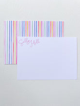 Load image into Gallery viewer, RAINBOW STRIPE STATIONERY SET