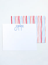Load image into Gallery viewer, SUMMER STRIPE STATIONERY SET (no liners, plain envelopes)