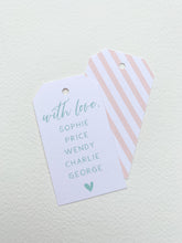 Load image into Gallery viewer, WITH LOVE STRIPES HANG TAG