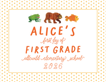 Load image into Gallery viewer, BROWN BEAR PRINTABLE SCHOOL SIGN
