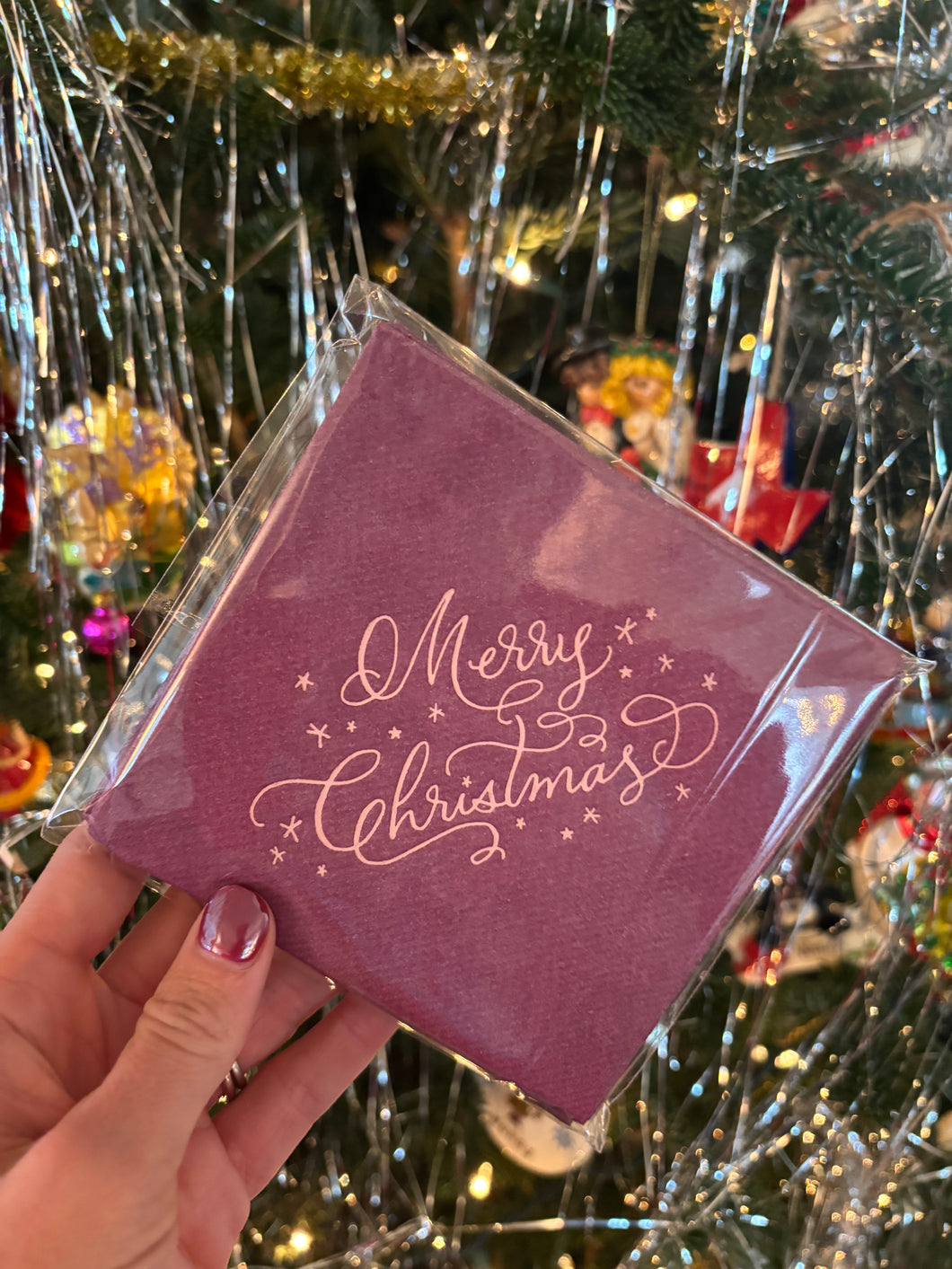 Berry Merry Christmas Cocktail Napkin