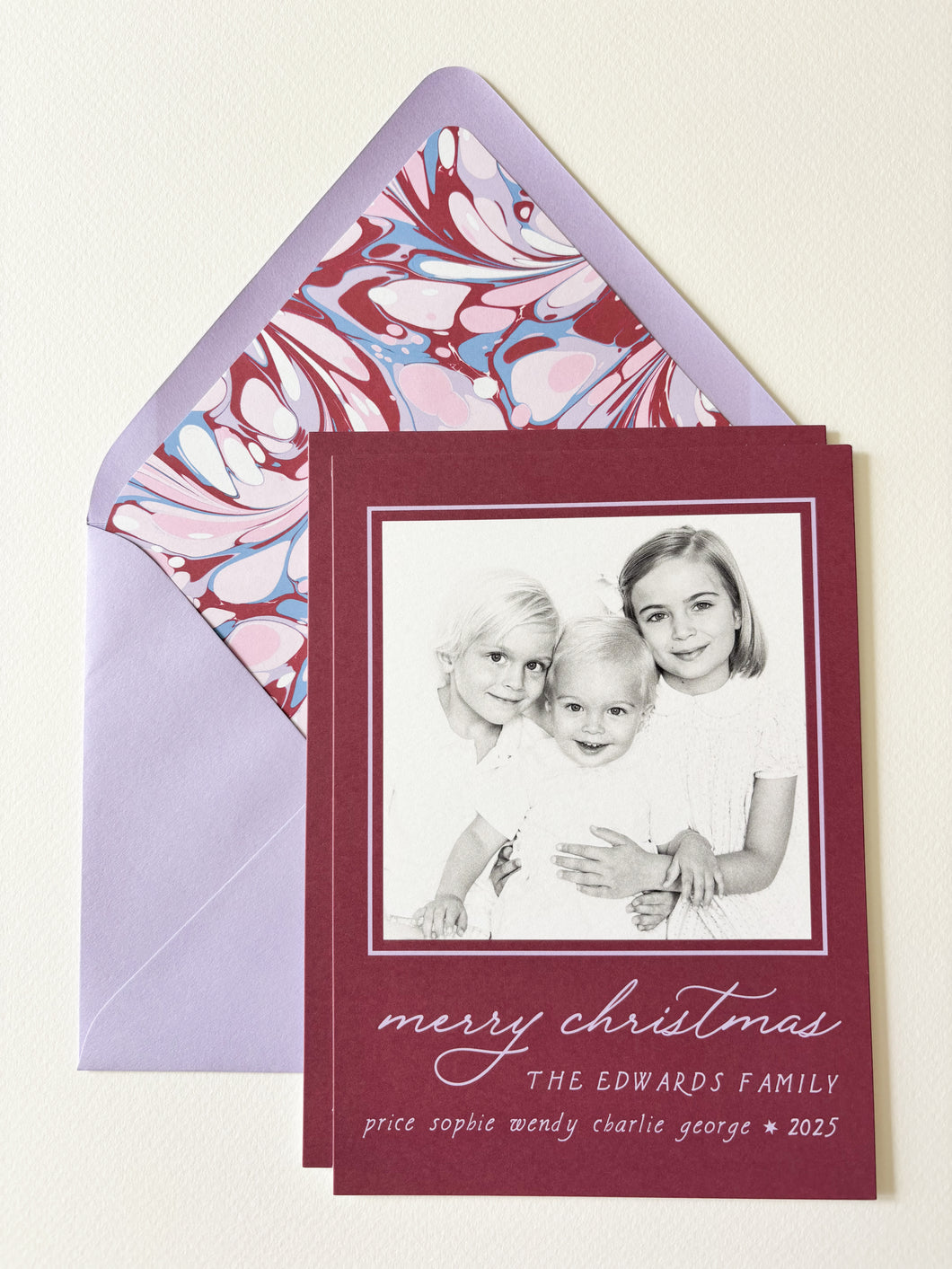 BOYSENBERRY MARBLE CARD (color options available)