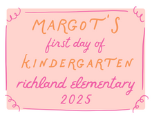 Load image into Gallery viewer, MARGOT PRINTABLE SCHOOL SIGN SET (customizable colors)
