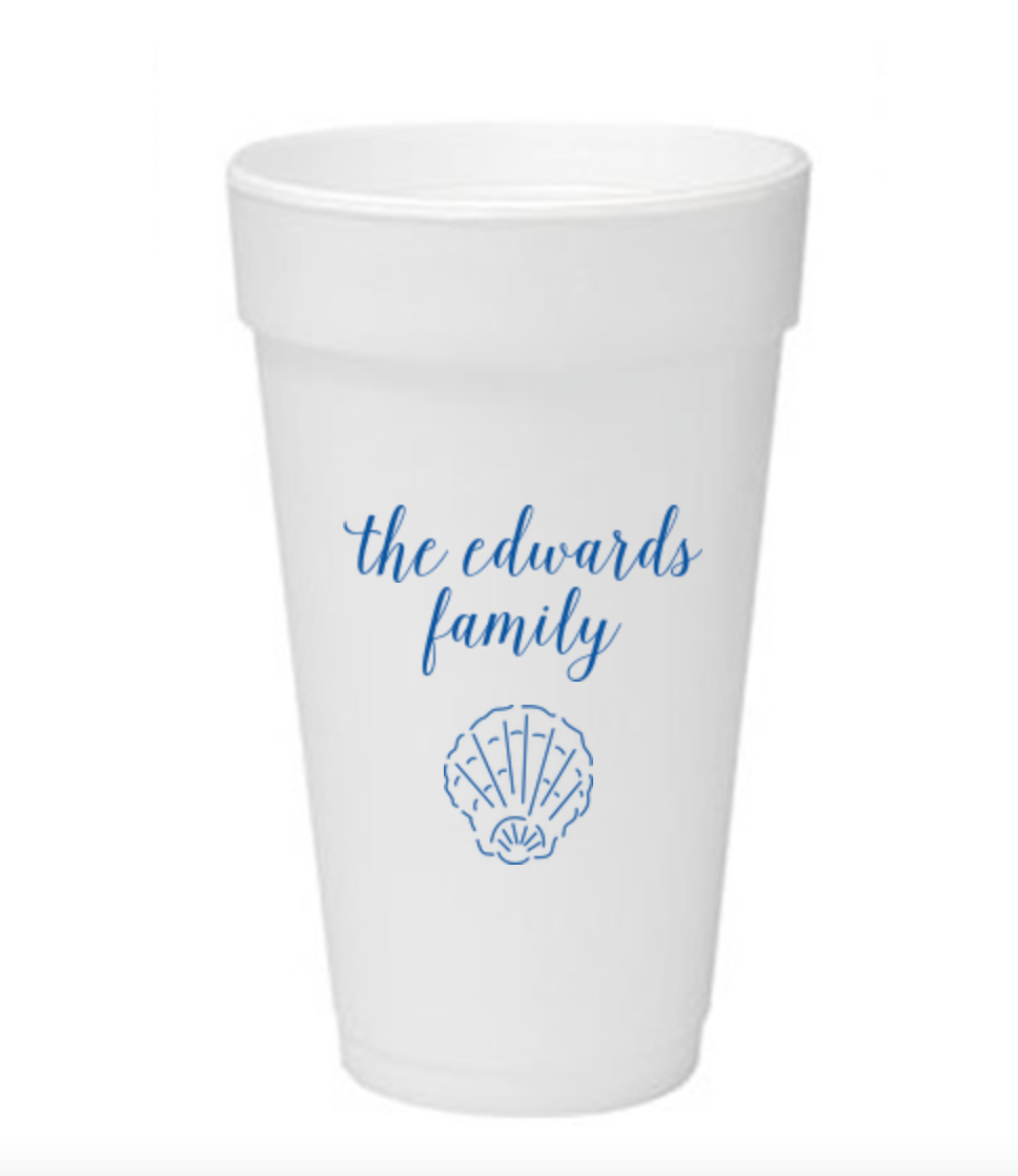 BEACH CUPS (20 oz styrofoam)