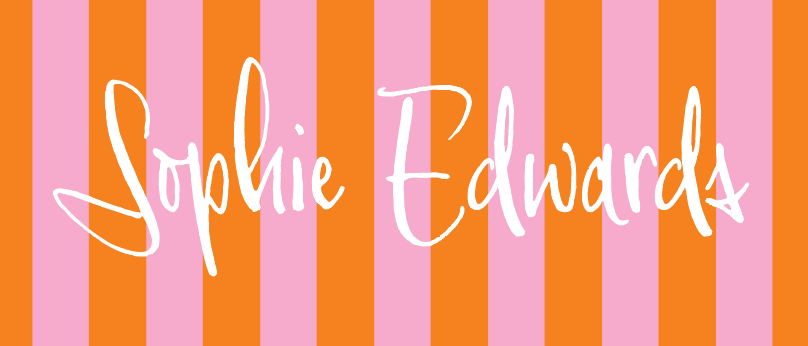 CABANA STRIPE STICKER LABEL (font color options available)