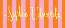 Load image into Gallery viewer, CABANA STRIPE STICKER LABEL (font color options available)
