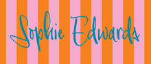 Load image into Gallery viewer, CABANA STRIPE STICKER LABEL (font color options available)

