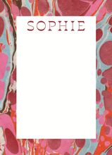 Load image into Gallery viewer, MARBLE NOTEPAD (font options available)
