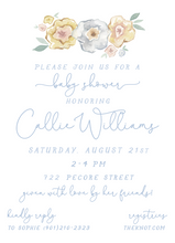 Load image into Gallery viewer, GENDER NEUTRAL FLORAL INVITE
