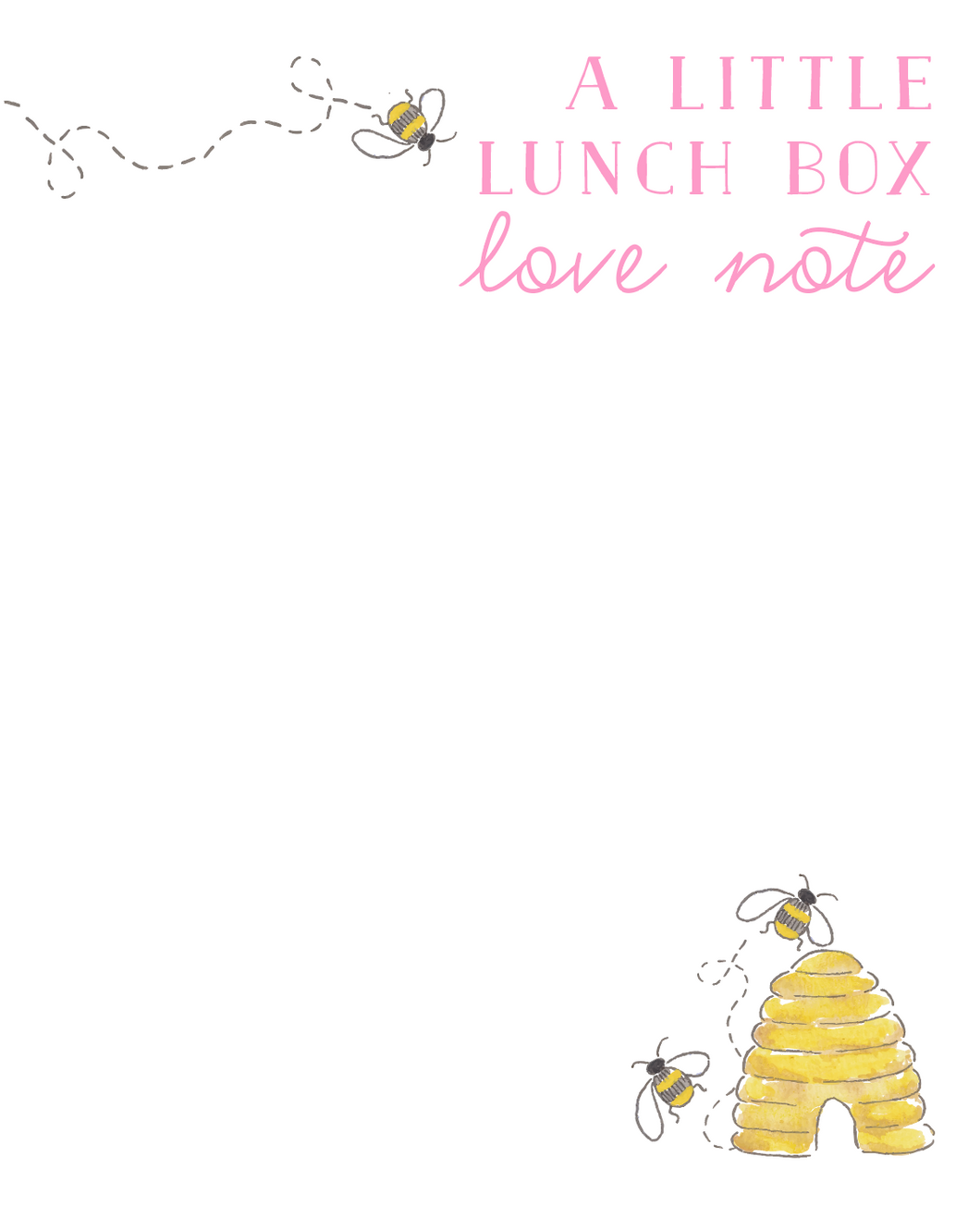 BEE LUNCH BOX LOVE NOTE PAD