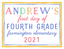 Load image into Gallery viewer, MULTICOLOR PRINTABLE SCHOOL SIGN SET
