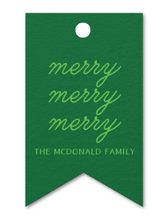 Load image into Gallery viewer, MERRY MERRY MERRY FOIL STAMPED TAG

