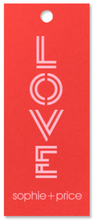 Load image into Gallery viewer, RECTANGLE &quot;LOVE&quot; FOIL STAMPED TAG
