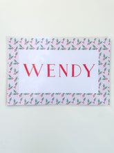 Load image into Gallery viewer, LAMINATED HOLLY PLACEMAT (pink)

