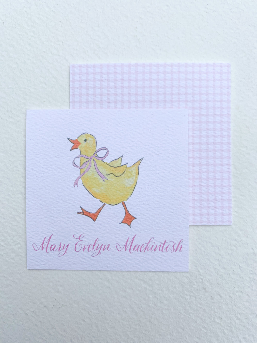 LUCKY DUCK GIFT TAG (pink)