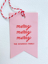 Load image into Gallery viewer, MERRY MERRY MERRY FOIL STAMPED TAG
