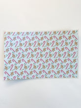 Load image into Gallery viewer, LAMINATED CANDY CANE PLACEMAT (mint)
