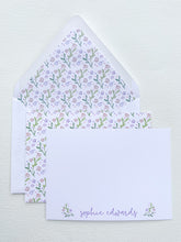 Load image into Gallery viewer, PURPLE POSIES STATIONERY SET WITH LINER
