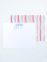 Load image into Gallery viewer, SUMMER STRIPE STATIONERY SET (no liners, plain envelopes)
