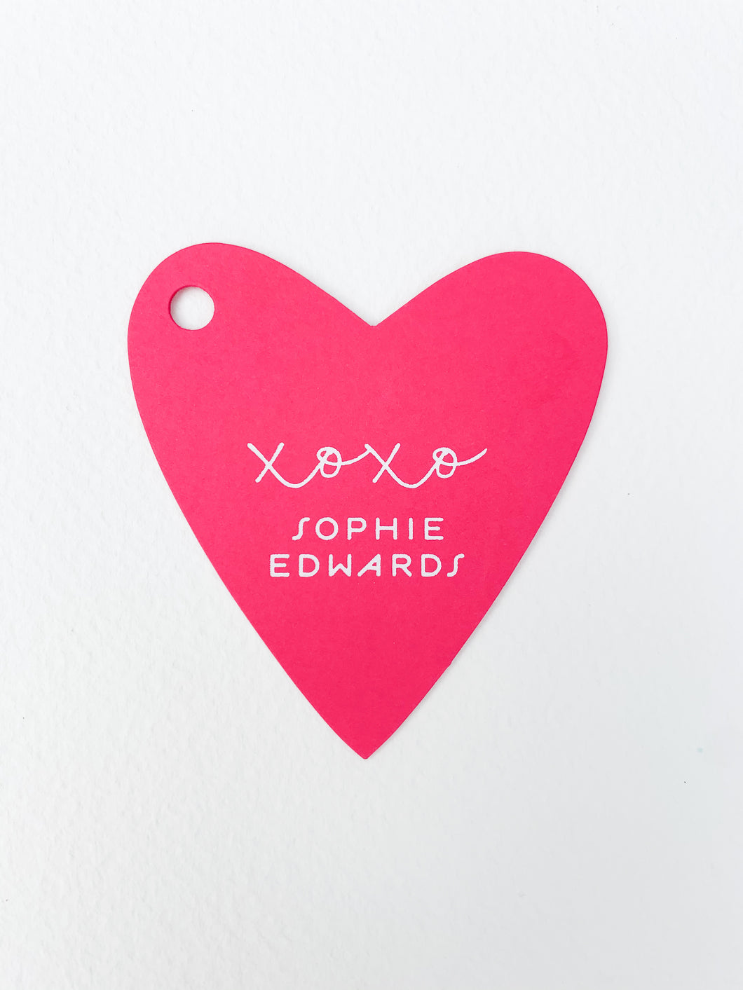 FOIL STAMPED XOXO HEART TAG